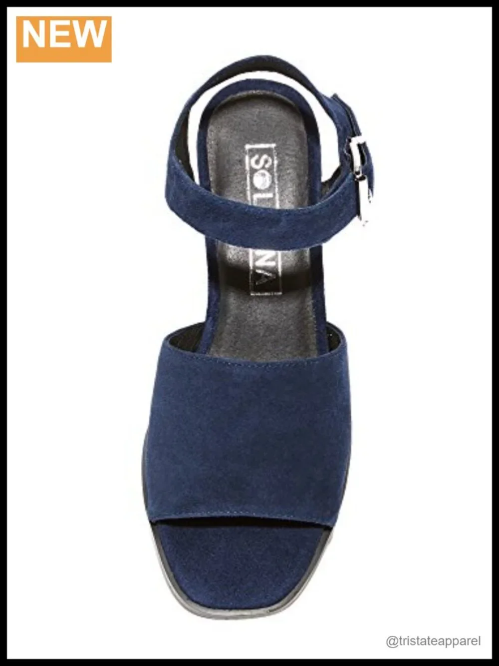 Suede Heeled Sandals with Buckle Ankle Strap & Block Mid Heel